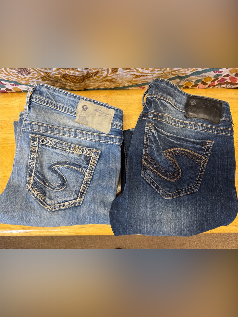 Silver Jeans Women's Dual Wash Straight Jeans - Blue Denim